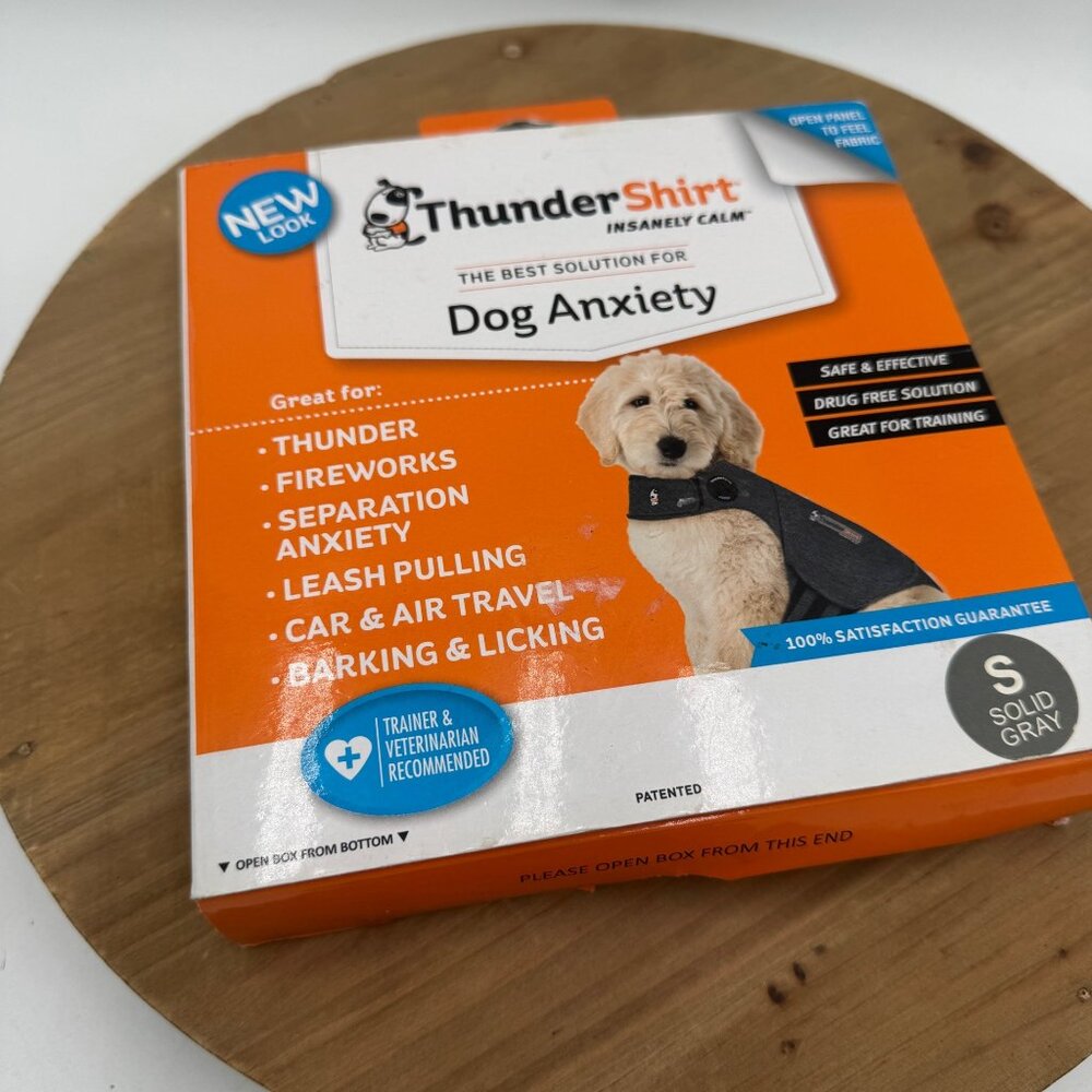 Thundershirt Dog Anxiety Treatment Heather Gray Classic Size Small 15-25 Lbs New